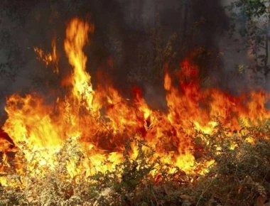 Φωτιά κοντά σε Μονή στο Ρέθυμνο